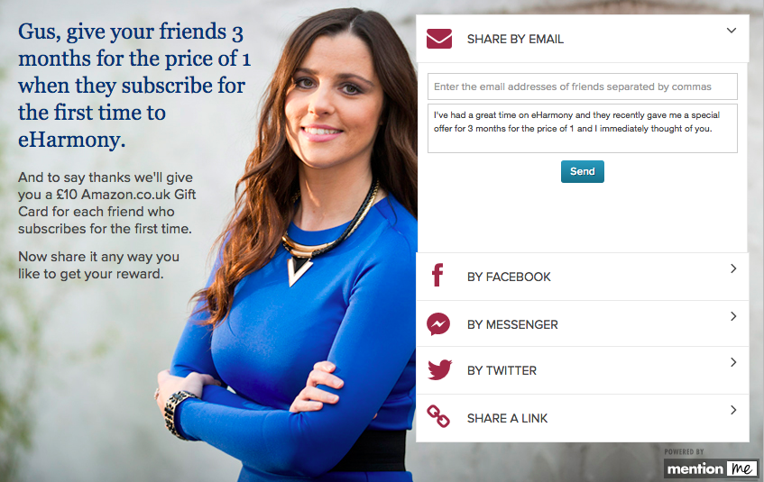 eHarmony referral scheme screenshot