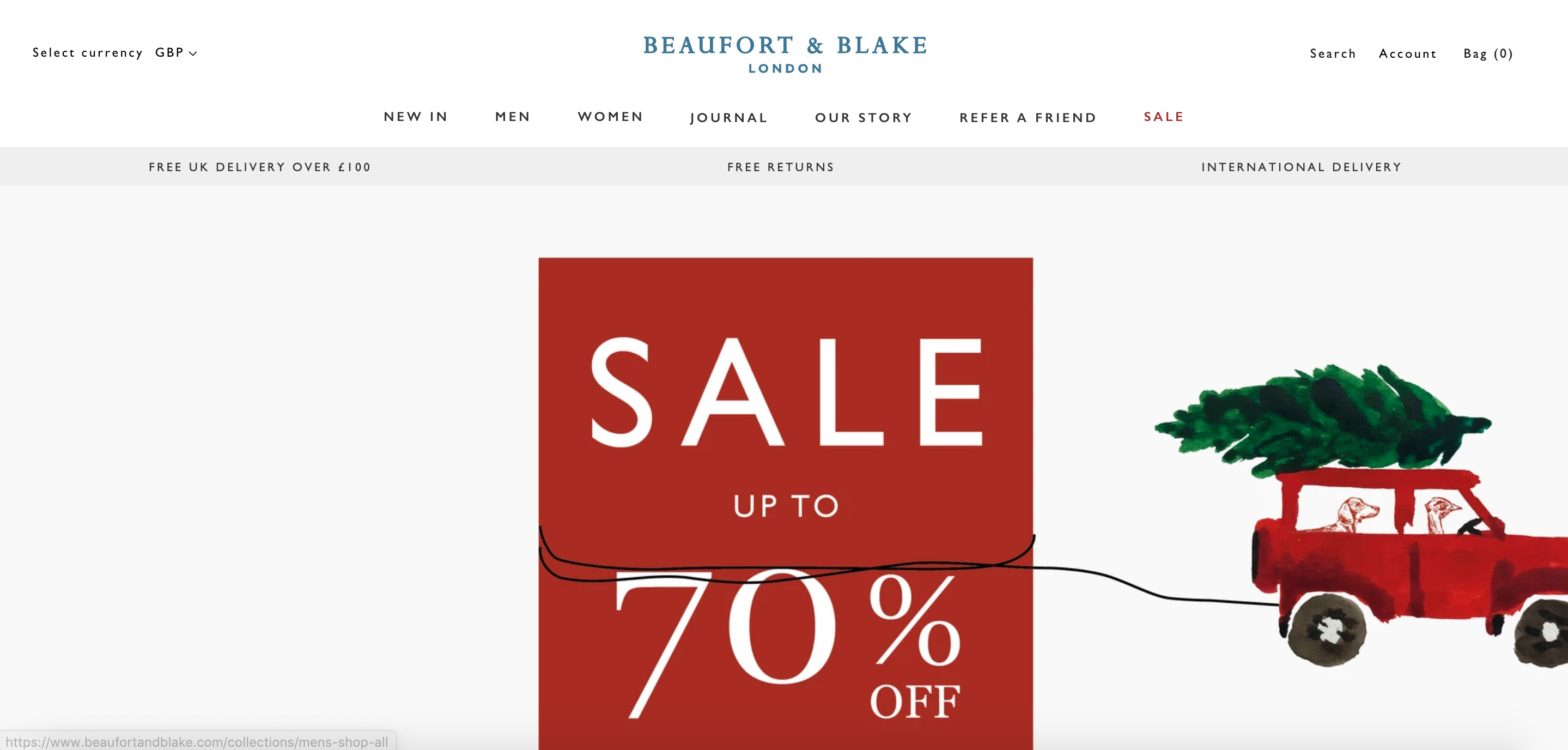 Beaufort Blake homepage referral promotional strip