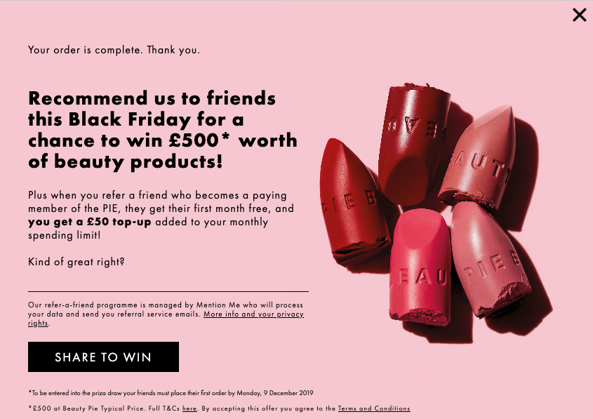 Beauty Pie Black Friday promotion-1