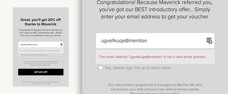 Email validation fix