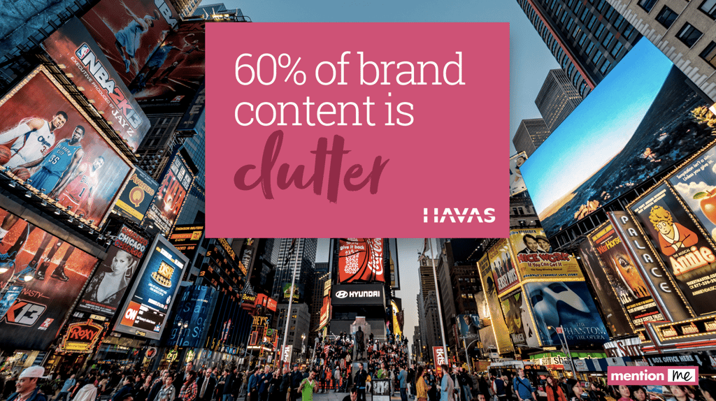 60% of content is clutter