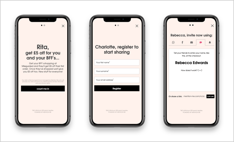 Missguided mobile referral programme