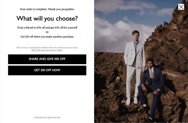 Moss Bros Choice of Offer
