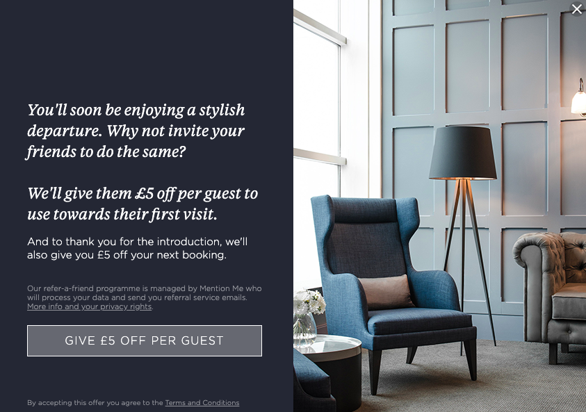 No1 Lounges referral programme