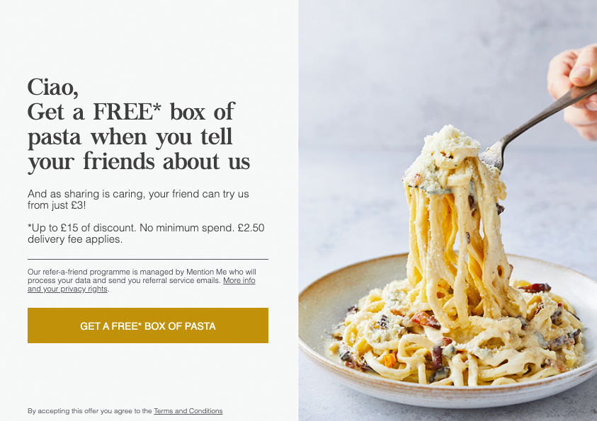 Pasta Evangelists referral programme