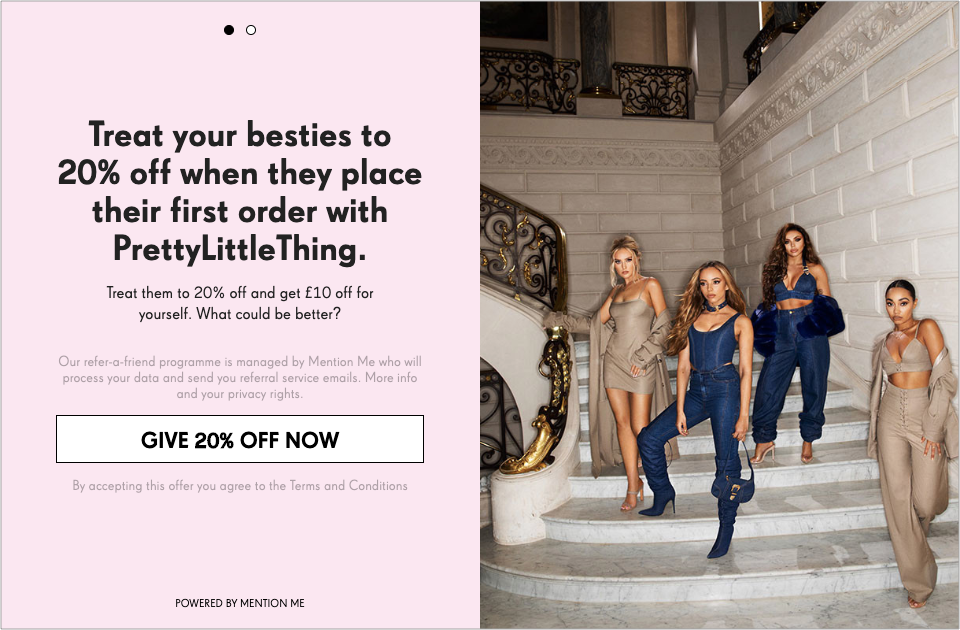 PrettyLittleThing referral programme