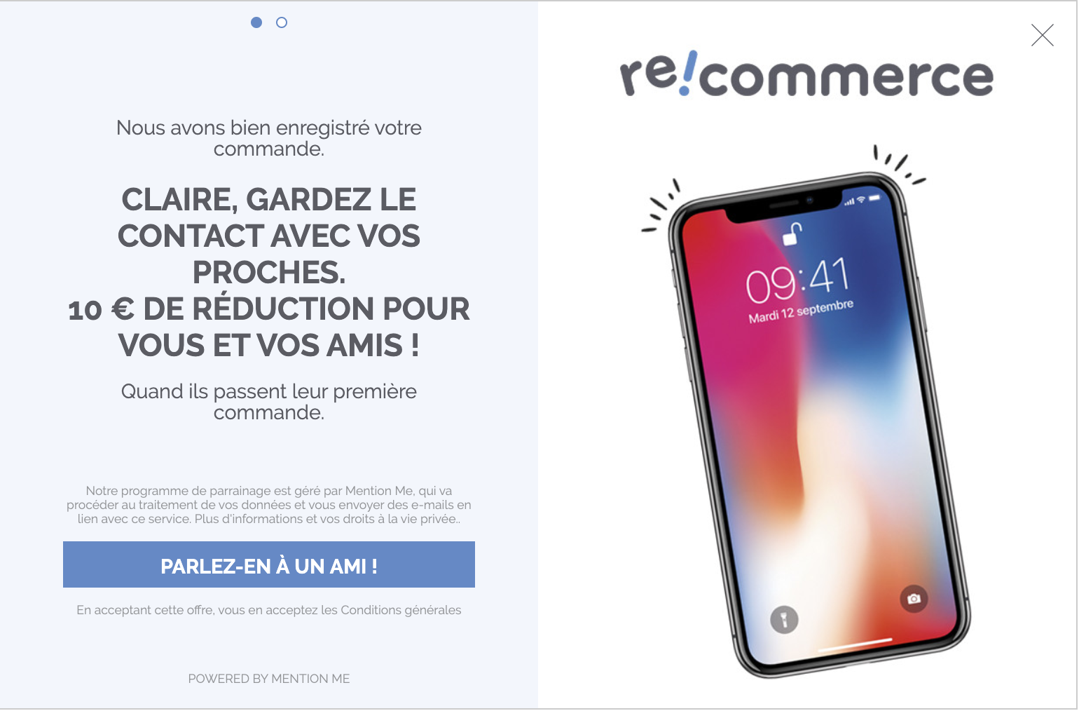 Recommerce refer-a-friend campaign