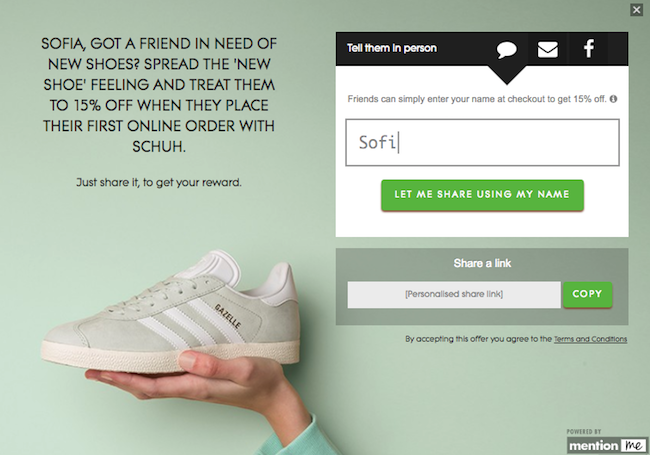 Schuh Referral Offer Example