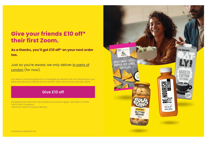 ocado zoom refer a friend