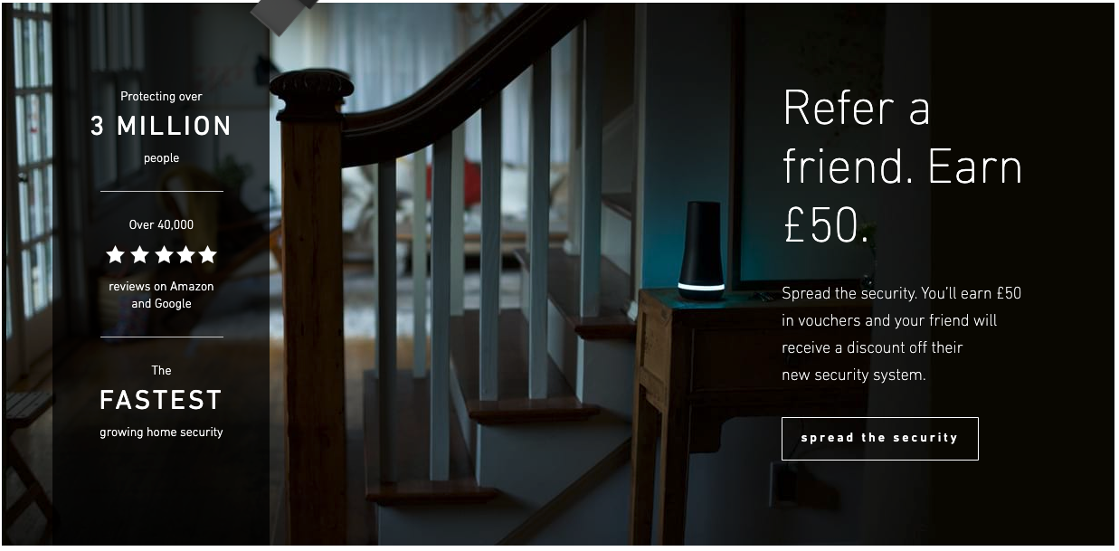 Simplisafe homepage promotion