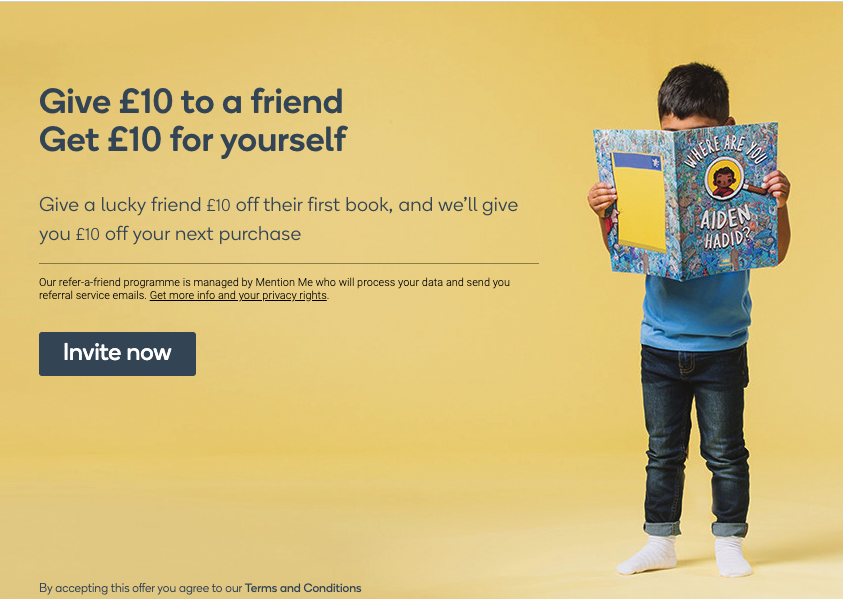 Wonderbly referral programme