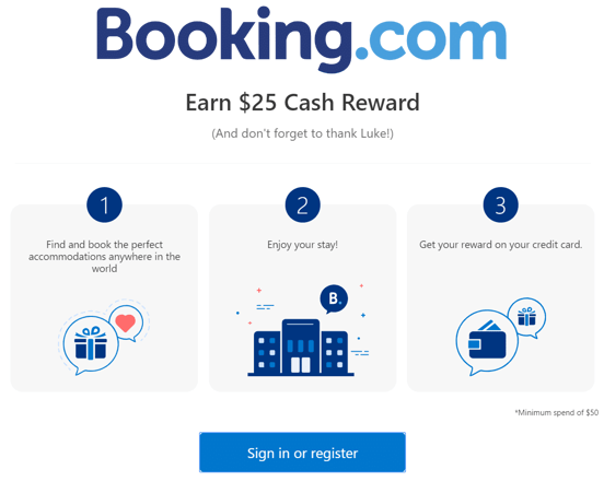 Booking.com referral program