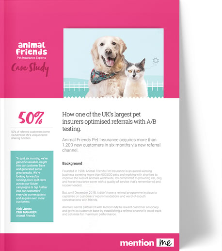 Animal Friends - refer-a-friend marketing case study