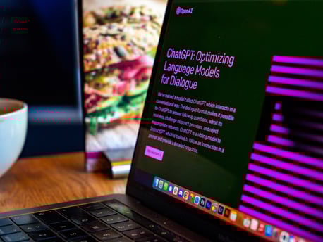 Image of ChatGPT on laptop screen