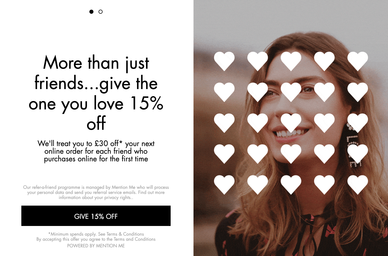 Harvey Nichols refer a friend Valentine's campaign