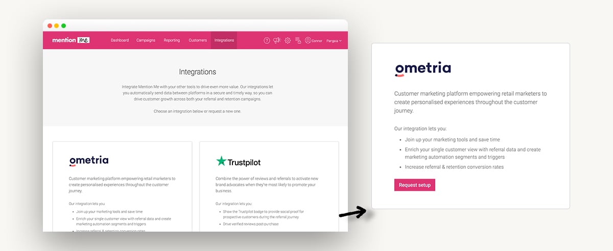 integrations page