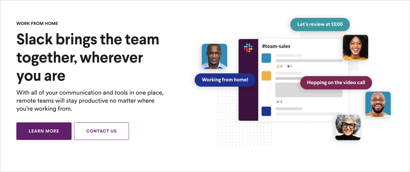 Slack homepage