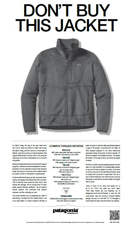 The iconic Patagonia ad that prioritised environmental values over Black Friday sales to master emotional loyalty marketing.