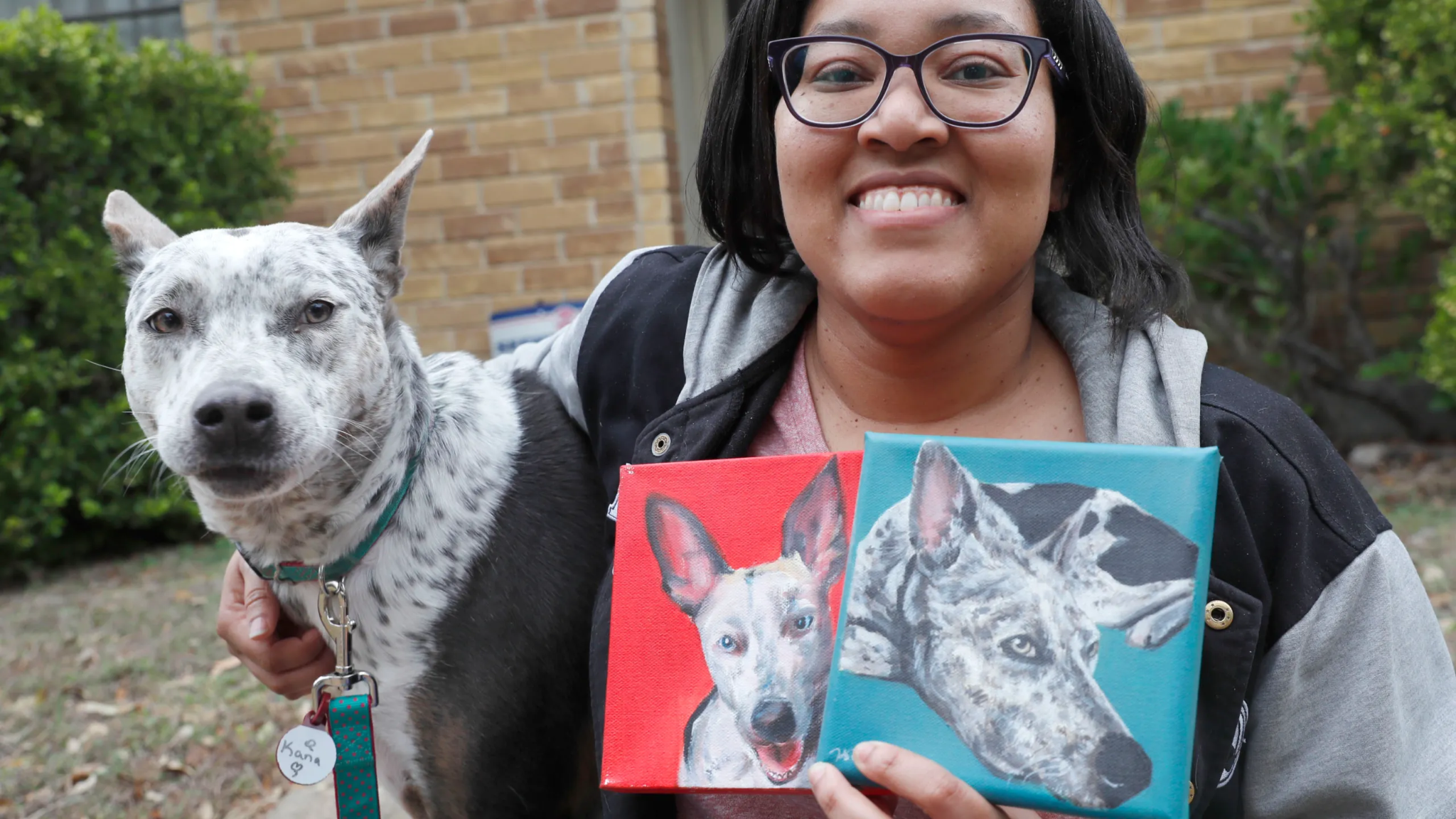 A hand-painted portrait from Chewy, a perfect example of emotional loyalty marketing that treats pet parents like family.